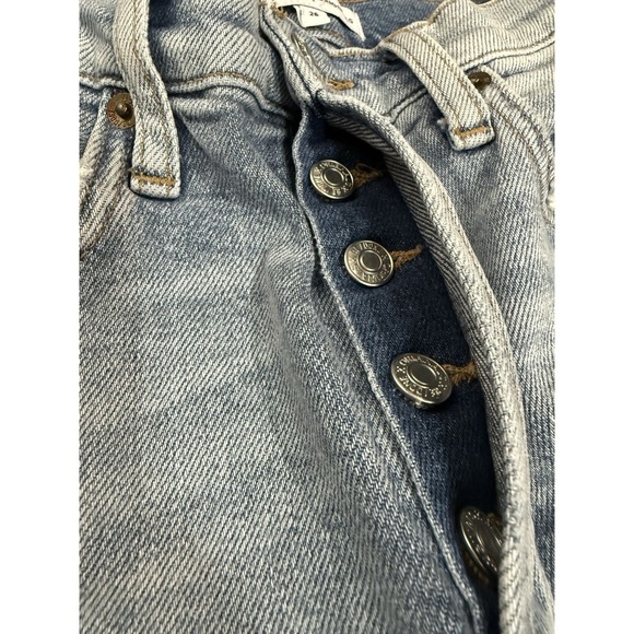 RE/DONE $265 High Rise 90's Ankle Crop Jeans Lived Light Wash Straight Leg SZ 26 - Picture 4 of 6